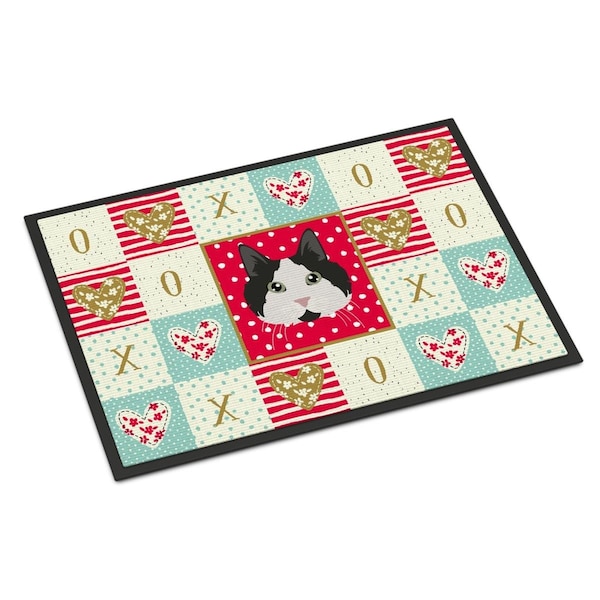 Carolines Treasures 24 x 36 in. Cymric No.2 Cat Love Indoor or Outdoor Mat CK5109JMAT - main
